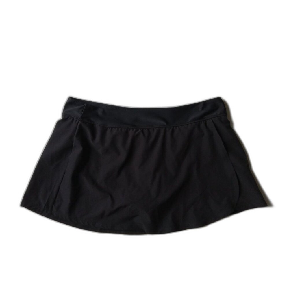 PUMA Black Plus Size Full Coverage High Performance Swimwear Skort Size XXL